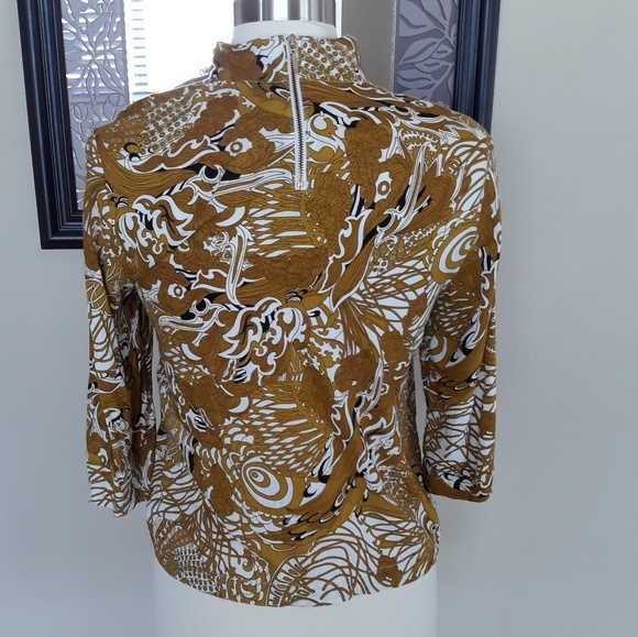 H&M Gold Print blouse - Picture 2 of 5
